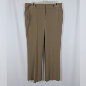 Ann Taylor Khaki Dress Pants Pleated Pockets